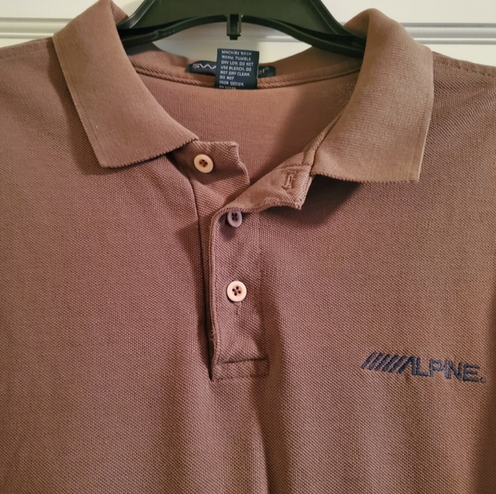 Vintage Alpine car audio polo shirt